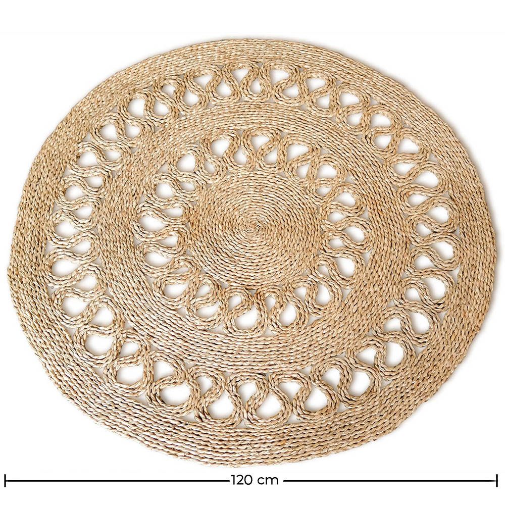 Round Jute Rug - Boho Bali - 120 CM - Ilya