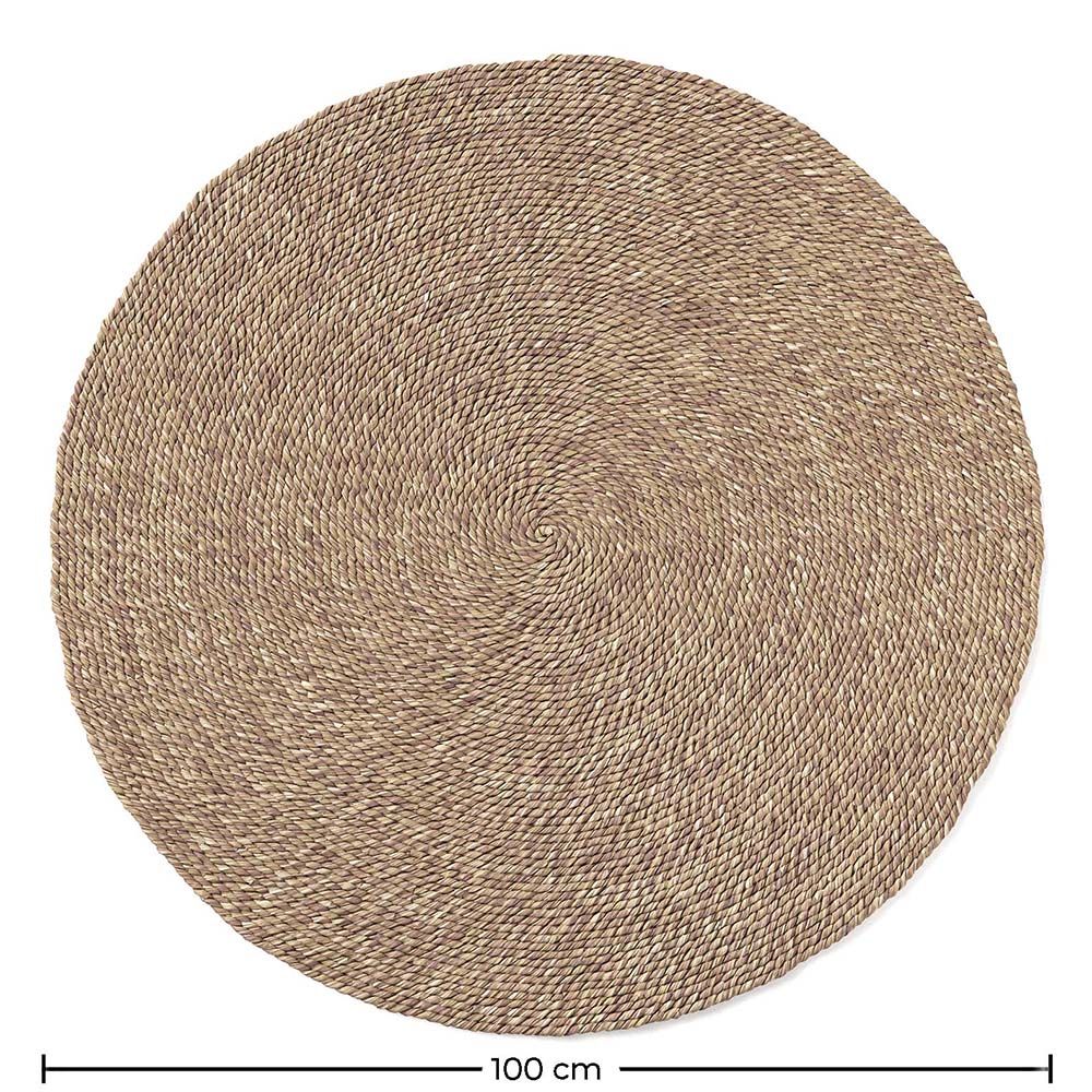 Round Jute Rug - Boho Bali - 100 CM - Yuri