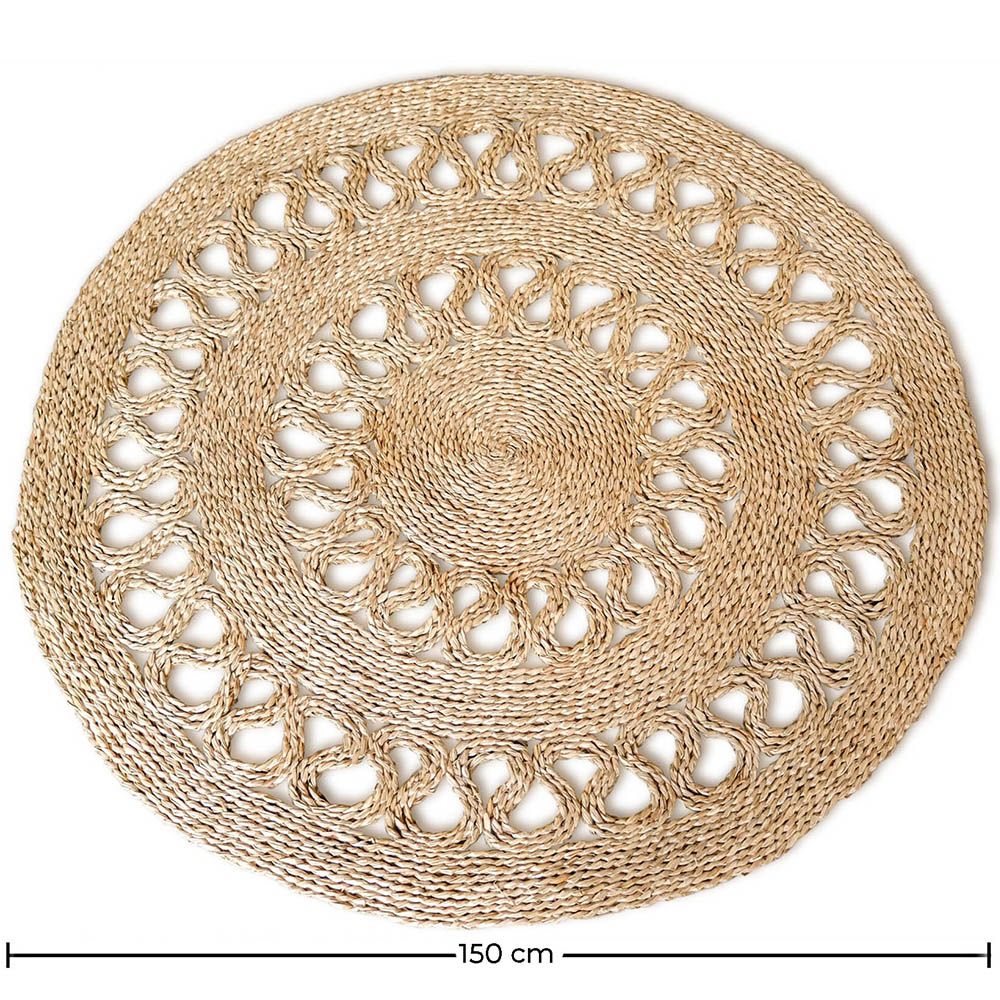 Round Jute Rug - Boho Bali - 150 CM - Ilya