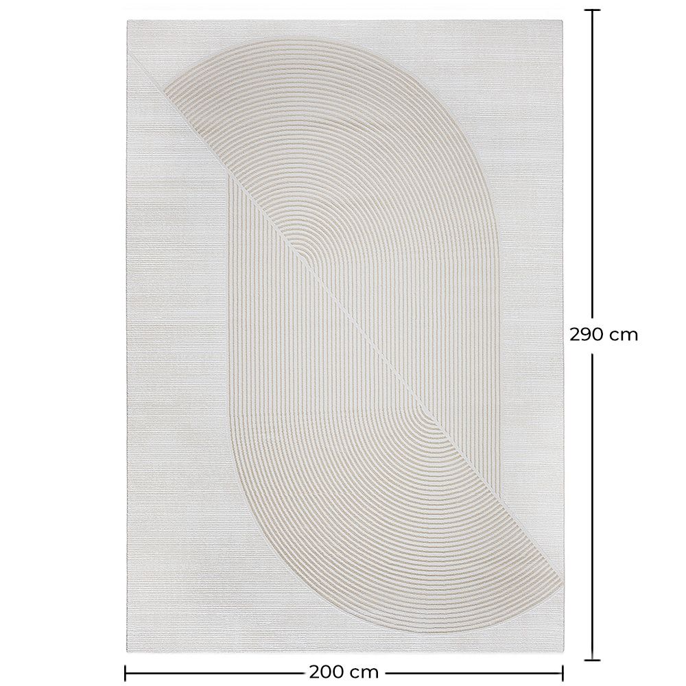 Rug Large Contemporary Modern Design - Beige (290x200 cm) - Buka