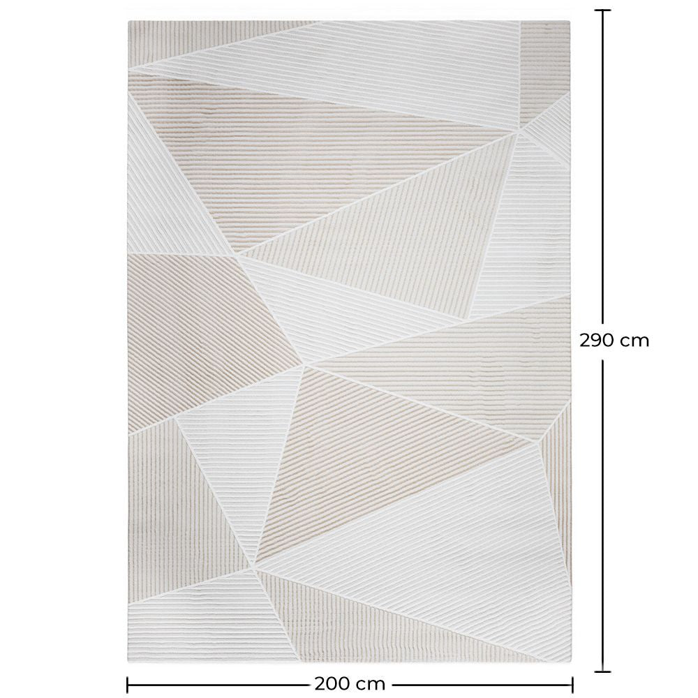 Rug Large Contemporary Modern Design - Beige (290x200 cm) - Cerna
