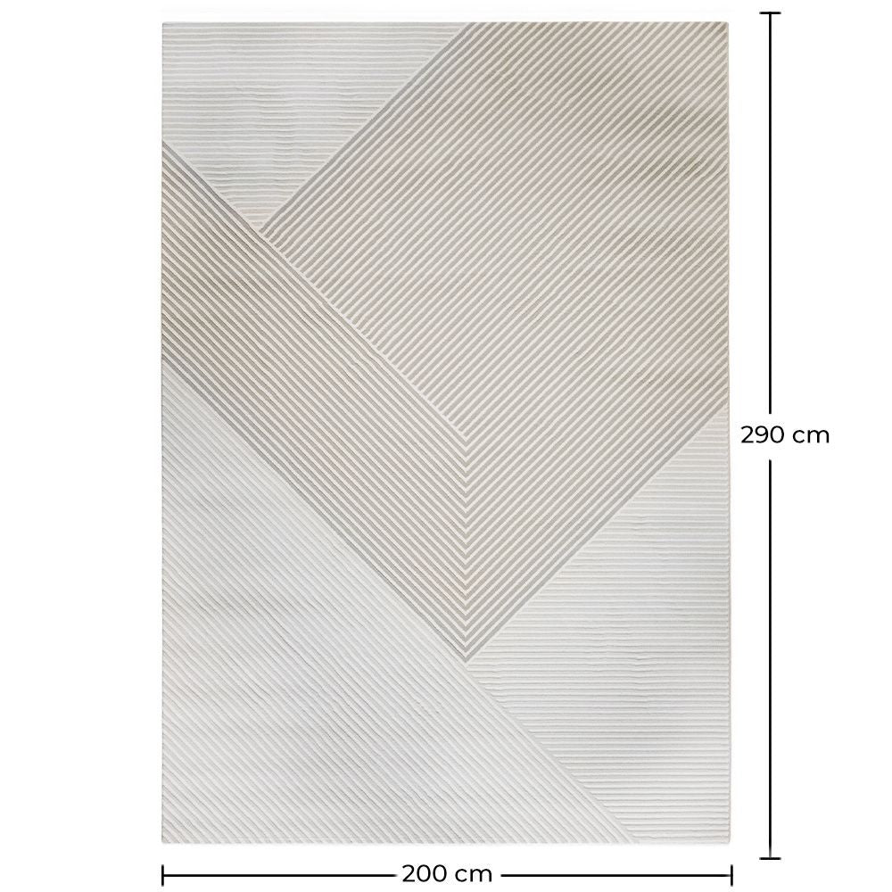 Rug Large Contemporary Modern Design - Beige (290x200 cm) - Escara
