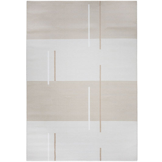 Tapete Grande Design Contemporâneo Moderno - Bege (290 x 200 cm) - Fune – para Sala de Estar e Quarto – RugRoyal