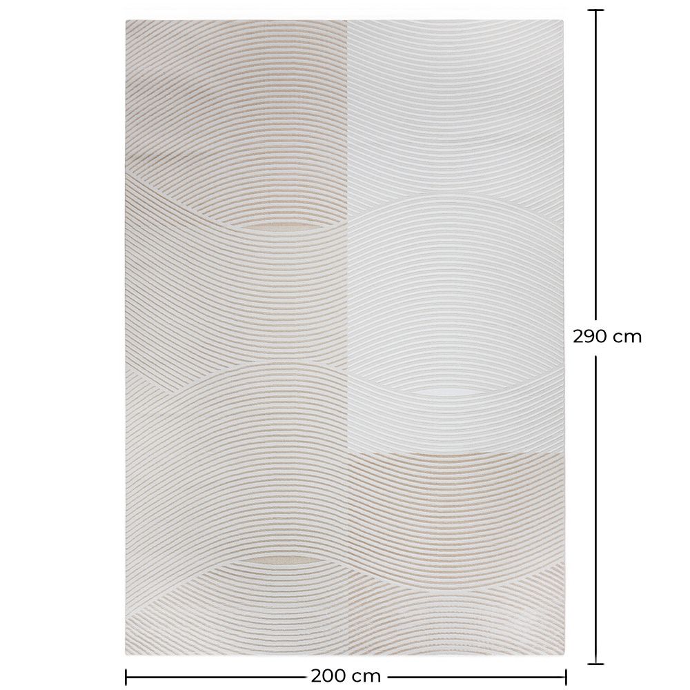 Rug Large Contemporary Modern Design - Beige (290x200 cm) - Kirui