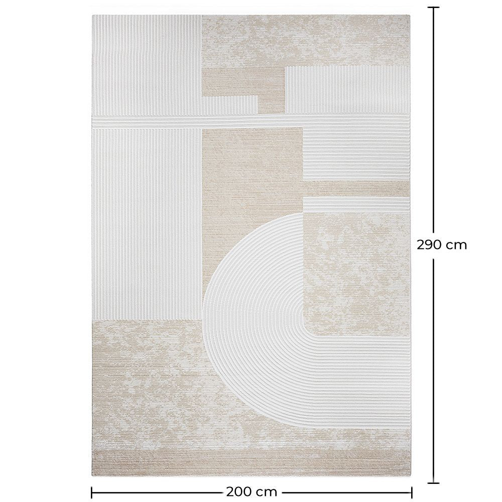 Rug Large Contemporary Modern Design - Beige (290x200 cm) - Kopa