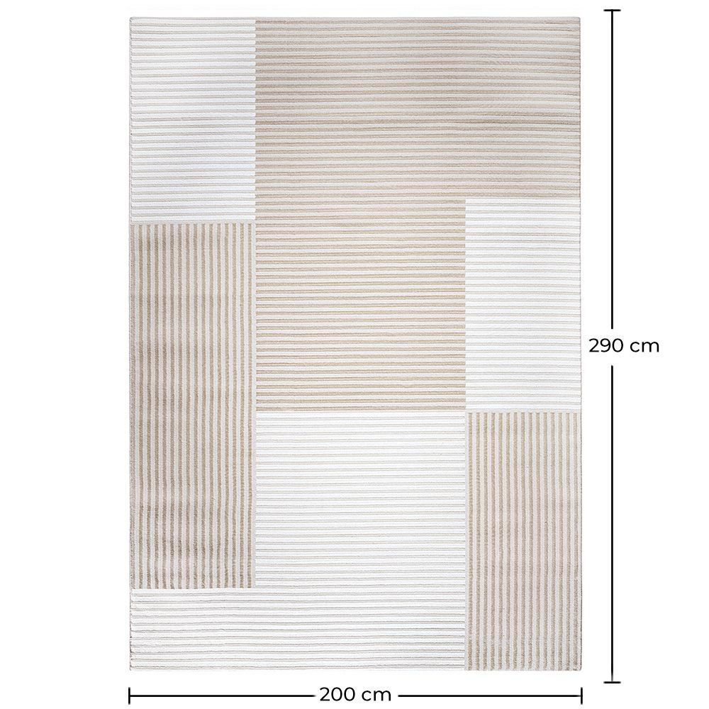 Rug Large Contemporary Modern Design - Beige (290x200 cm) - Layra