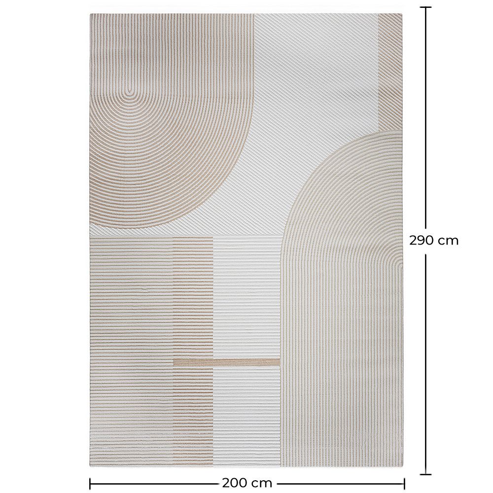 Rug Large Contemporary Modern Design - Beige (290x200 cm) - Lubida