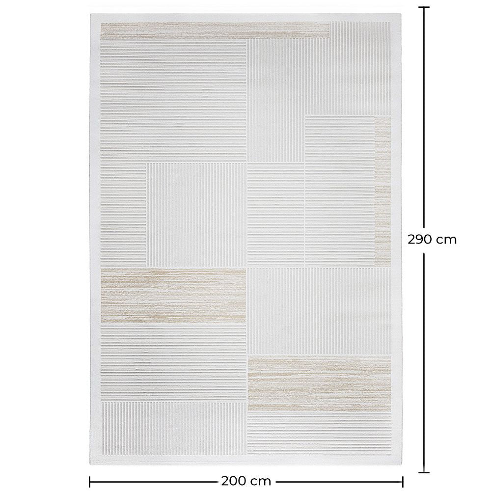 Rug Large Contemporary Modern Design - Beige (290x200 cm) - Pestra