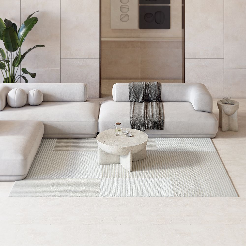 Rug Large Contemporary Modern Design - Beige (290x200 cm) - Rya