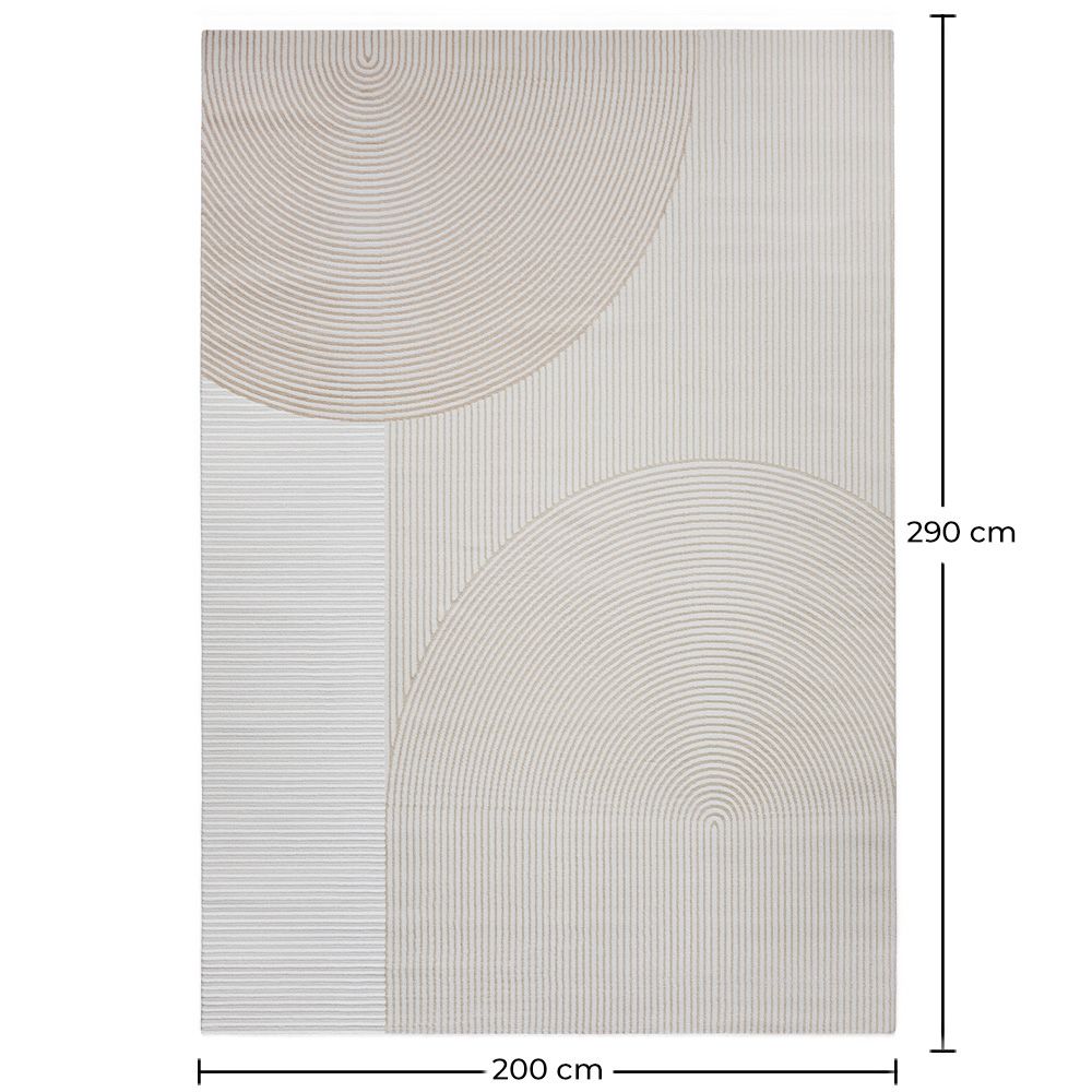 Rug Large Contemporary Modern Design - Beige (290x200 cm) - Ryng