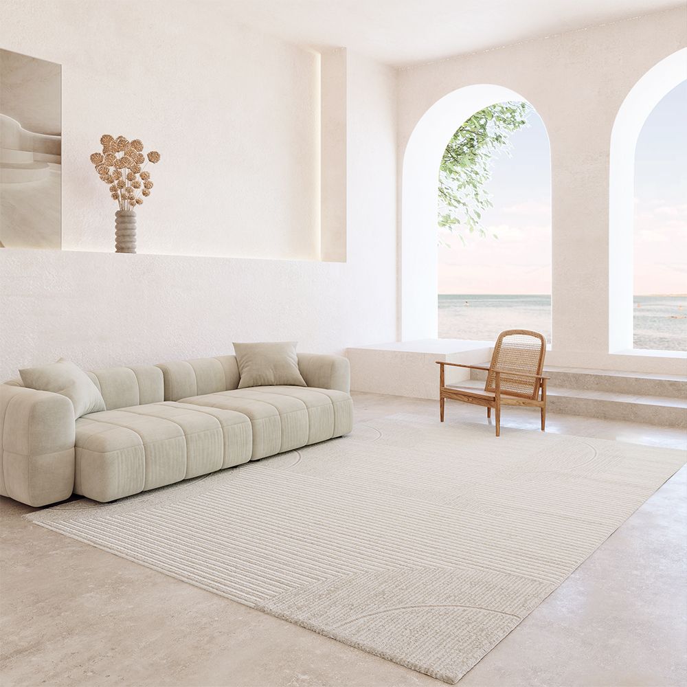 Teppich Groß Zeitgenössisches Modernes Design - Beige (290 x 200 cm)