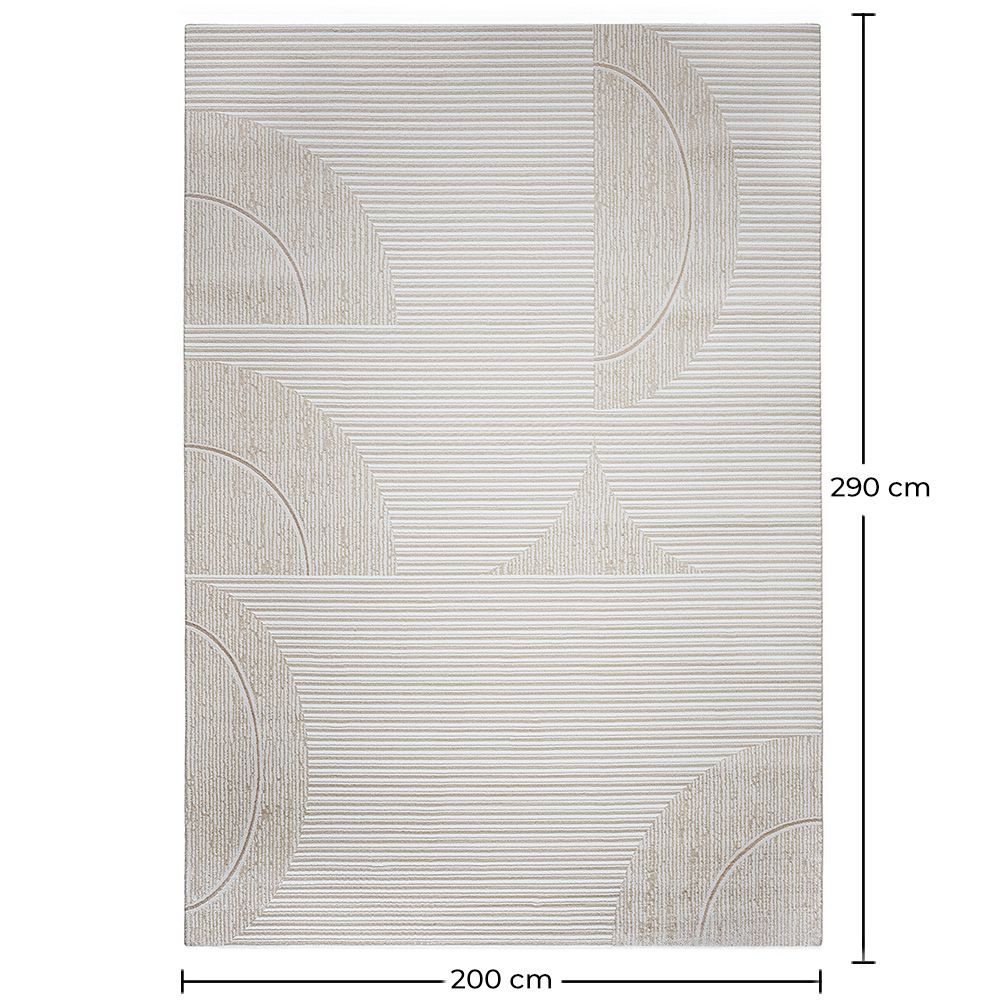 Rug Large Contemporary Modern Design - Beige (290x200 cm) - Urma