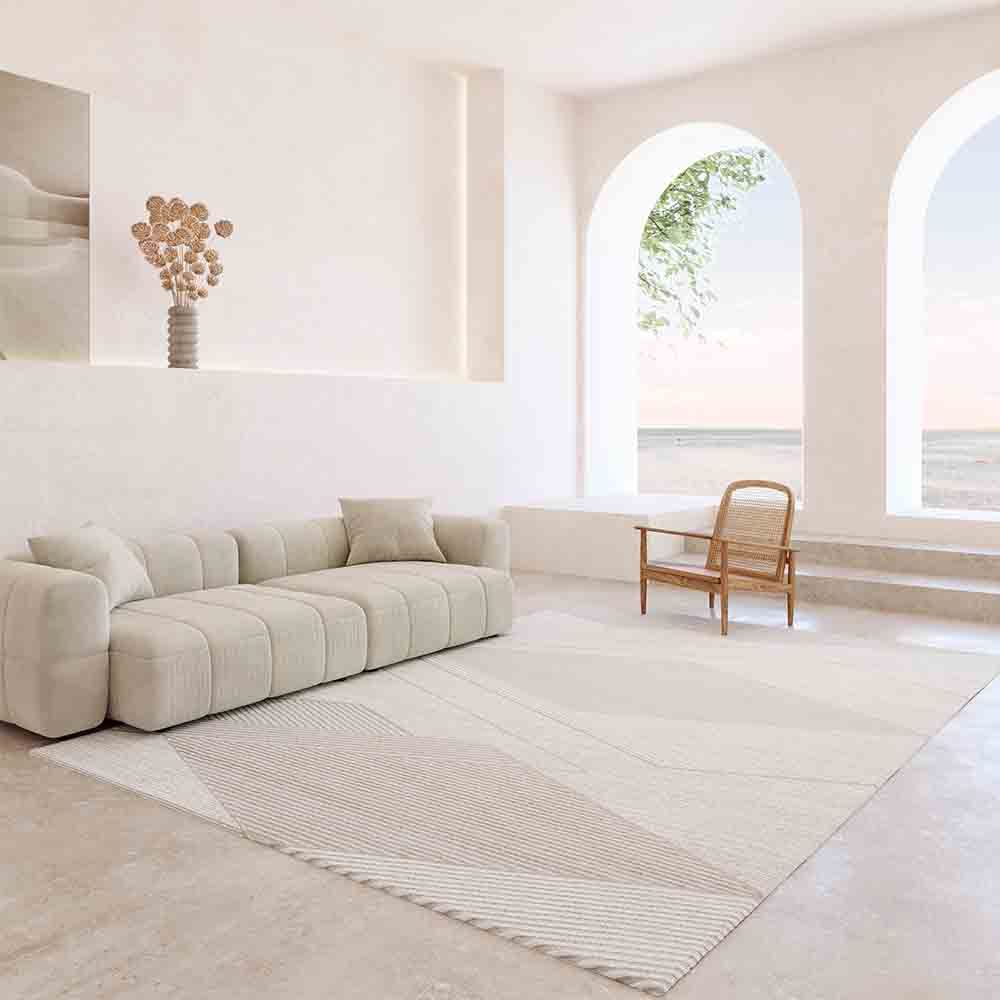 Rug Large Contemporary Modern Design - Beige (290x200 cm) - Utana