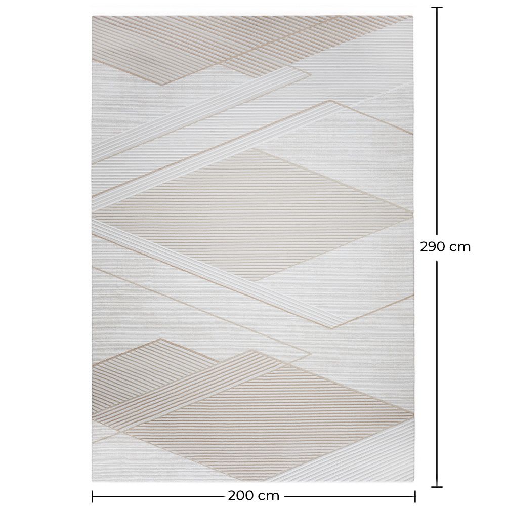Rug Large Contemporary Modern Design - Beige (290x200 cm) - Utana