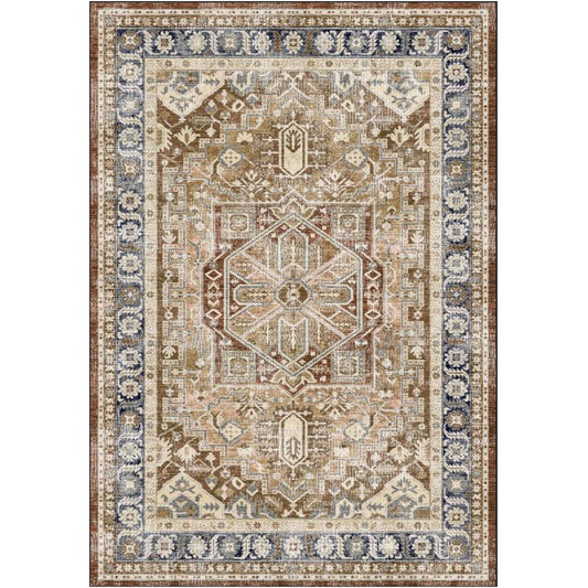 Vintage Oriental Rug for Living Room – Brown Carpet (290 x 200 cm) – for Living Room and Bedroom – Celes – RugRoyal
