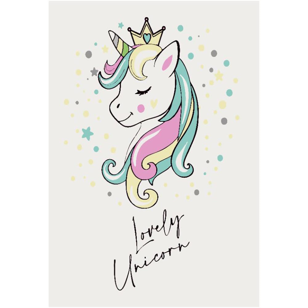 Large Kids Unicorn Design Carpet - Multicolor (290x200 cm) - Style